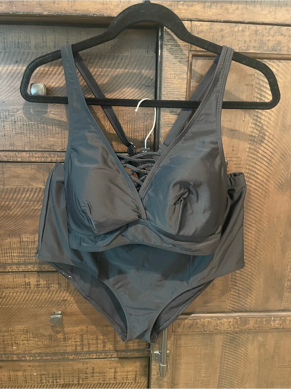 torrid Black Lace-Up Bikini Set